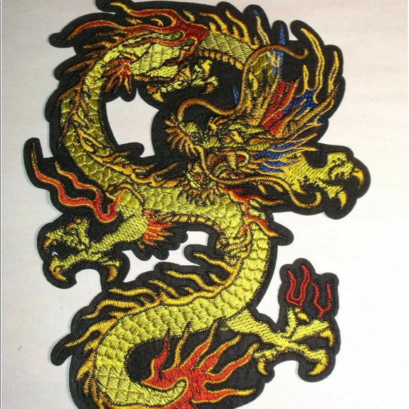 Large 9” Chinese dragon iron on patch - Picture 1 of 4